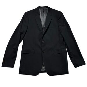 Theory Men’s Charcoal Black Wool Two Button Blazer 42 Long